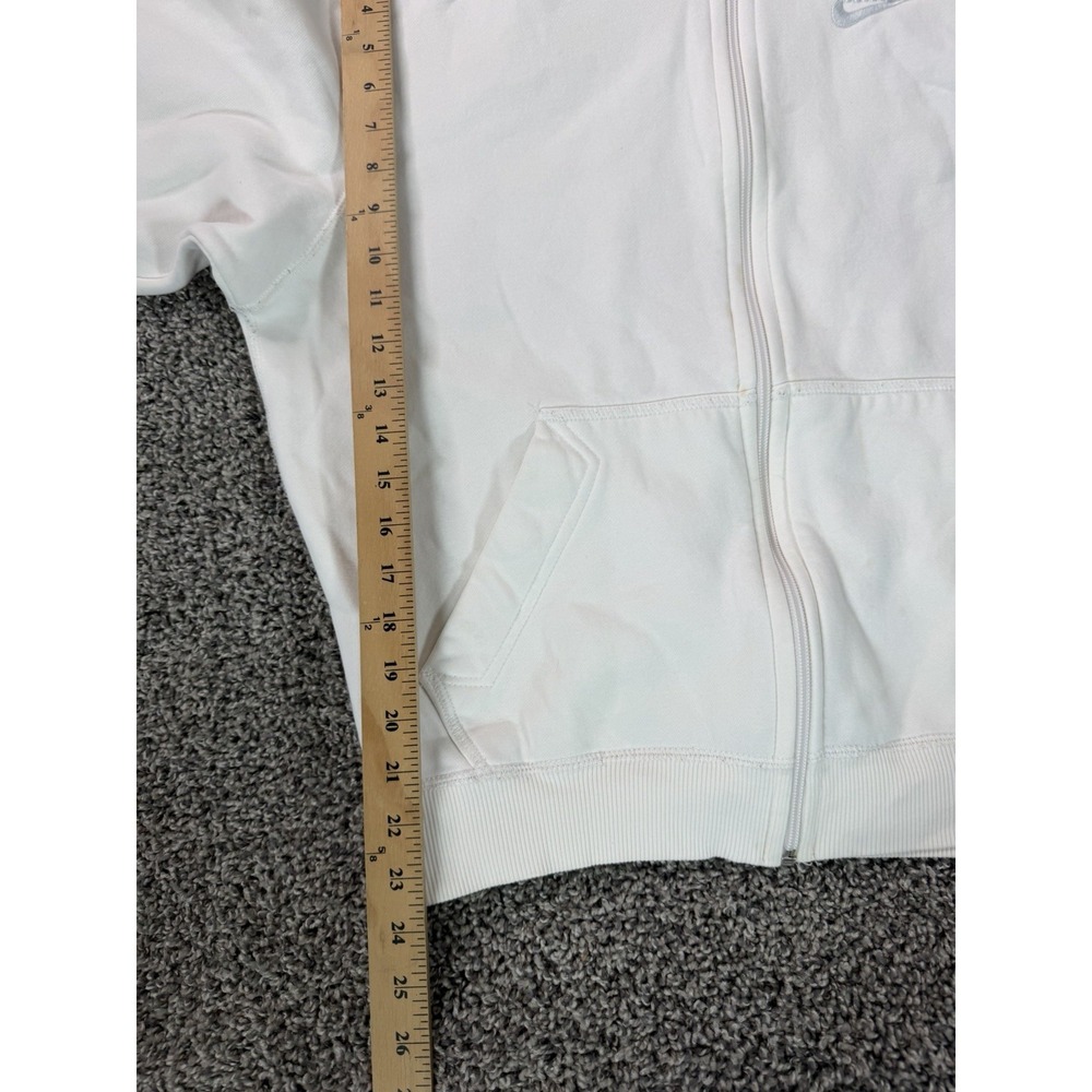 Vintage Y2K Nike Full Zip Hoodie Women's Size Medium White - Picture 10 of 10